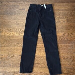 NWT!! Madewell Black curvy Stovepipe Jeans